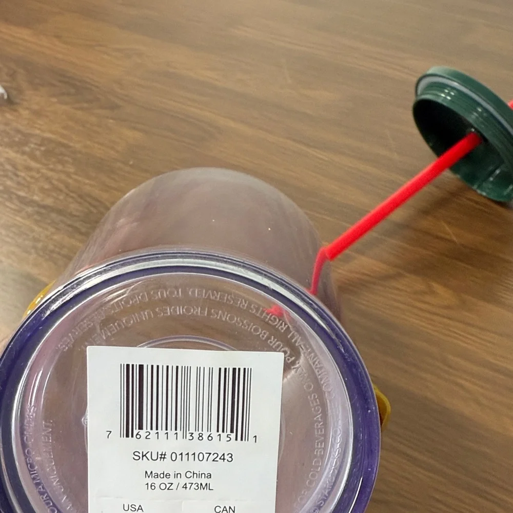 Starbucks 2019 16oz‎ Holiday Red and Green Tumbler with Logo